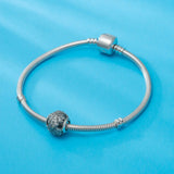 Zircon Pave Round 925 Silver Beads Real Sterling Silver Charm Beads
