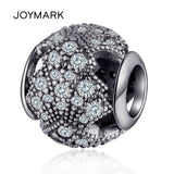 Zircon Pave Round 925 Silver Beads Real Sterling Silver Charm Beads