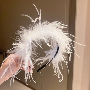 Exaggerated Feather Headband Halloween Hair Jewelry