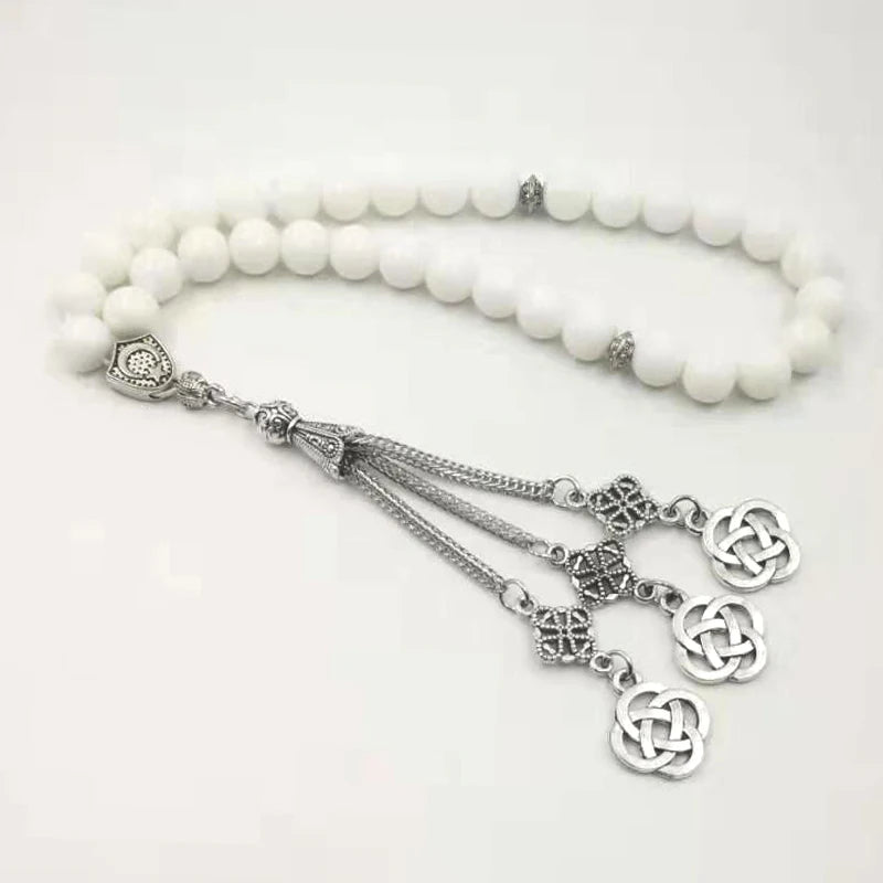 Muslim Ceramic Tasbih Prayer Beads 33 45 66 99 Arabic Misbaha on Hand