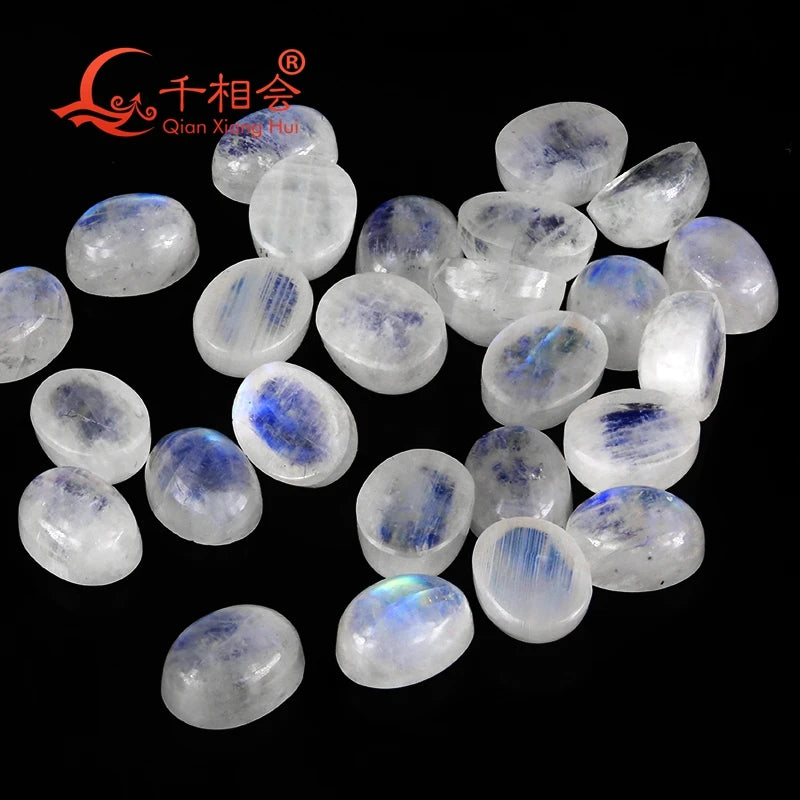 7x9mm Oval Natural Moonstone DIY Jewelry Gemstone