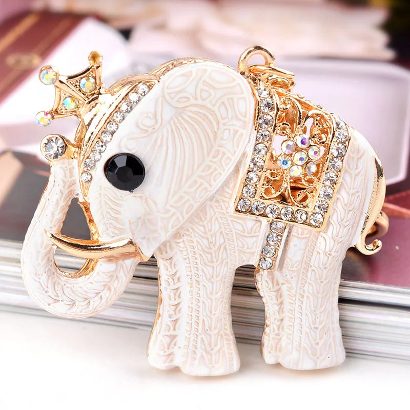 Elephant Shape Car Alloy Key Chain Creative Lady Small Practical Bag Pendant