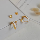 Enamel Spiral Hoop Earrings for Women