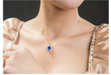 Vintage Sapphire Diamond Pendant Necklace for Women