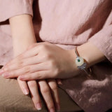 Jade Retro Chinese Court-Style 999 Thai Silver Bracelet