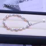 Pink Purple Pearl Bracelet Tube Bracelet Pearl Adjustable Bracelet for Women