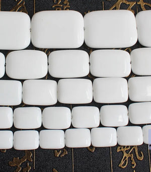 Porcelain Agates Rectangle Beads 15 inch Strand Wholesale DIY Jewellery