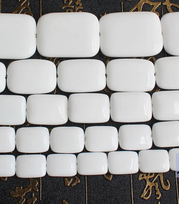 Porcelain Agates Rectangle Beads 15 inch Strand Wholesale DIY Jewellery