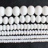 Porcelain Agate Rondelle Loose Beads 15" Strand