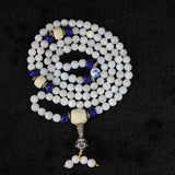 Smiling Buddha Pendant Multilayer Bracelet with 6mm Shell Round Beads
