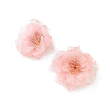 Exaggerated Earrings with Big Flowers, Fairy Bride 925 Silver Needle Earrings