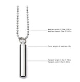 3pc/lot Stainless Steel Cylinder Tube Memorial Cremation Ashes Urn Pendant