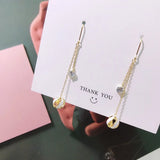 925 Sterling Silver Zirconia Drop Earrings 18k Dangle Multicolor Ball Jewelry