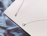 925 Sterling Silver Anklet with Daisy Pendant Cross Chain