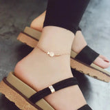 925 Sterling Silver Fish Drop Zirconia Anklet