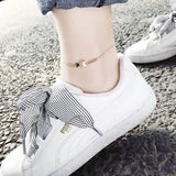 925 Sterling Silver Fish Drop Zirconia Anklet
