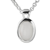 925 Silver Necklace with Chalcedony Clavicle Chain for Women