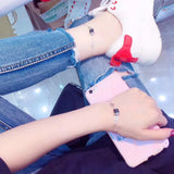 925 Silver Anklet with Cubic Crystle Moon and Star Cross Chain