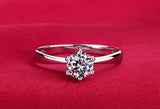 5pcs Zircon Silver Plate Copper Ring