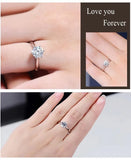 5pcs Zircon Silver Plate Copper Ring