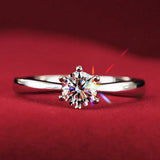 5pcs Zircon Silver Plate Copper Ring