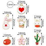 100pcs Cartoon Alloy Drop Oil Charms DIY Jewelry Earring Pendant