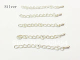 200pcs Silvery Plated Adjustable Chain for Jewelry Making