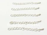 200pcs Silvery Plated Adjustable Chain for Jewelry Making