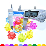 210pcs Acrylic Rose Flower Necklace Pendants Assorted Colors