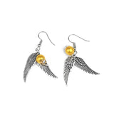 Movie Jewelry Golden Snitch Earrings Vintage Alloy Personality Christmas