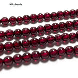 AAA Brazil Red Garnet Smooth Round 4mm Beads