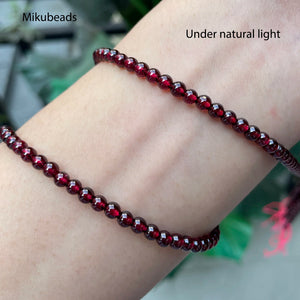 AAA Brazil Red Garnet Smooth Round 4mm Beads
