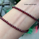 AAA Brazil Red Garnet Smooth Round 4mm Beads