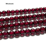 AAA Brazil Red Garnet Smooth Round 4mm Beads