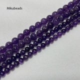 6mm Amethyst Quartz Crystal Round Stone Beads