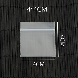 0.2mm Small Clear ZipLock Pill Bags 4x4cm