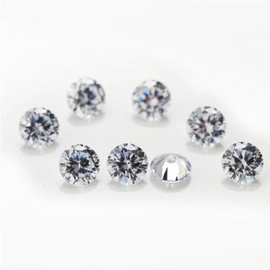 0.9-2.75mm AAAAA CZ White Cubic Zirconia Round Zircon DIY Jewelry