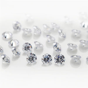 0.9-2.75mm AAAAA CZ White Cubic Zirconia Round Zircon DIY Jewelry