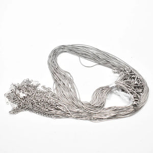 0.9mm SS Snake Chain Necklace 45cm+5cm DIY Jewelry 20pcs/lot