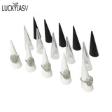 Mini Acrylic Jewelry Ring Display Stand Triangle Conical Storage - 20 Pcs/lot