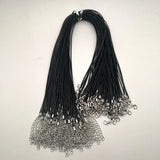 1.5MM Wax Rope Lobster Clasp Necklace Lanyard Jewelry Cord 50pcs