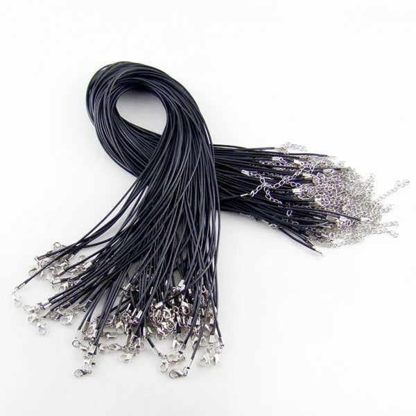 1.5MM Wax Rope Lobster Clasp Necklace Lanyard Jewelry Cord 50pcs