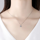 1.5ct Moissanite Pendant Necklace 925 Sterling Silver Bridal Jewelry