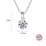 1.5ct Moissanite Pendant Necklace 925 Sterling Silver Bridal Jewelry