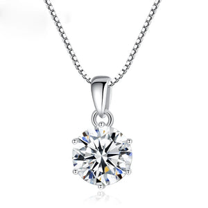 1.5ct Moissanite Pendant Necklace 925 Sterling Silver Bridal Jewelry