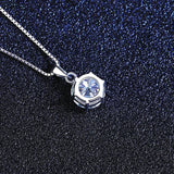 1.5ct Moissanite Pendant Necklace 925 Sterling Silver Bridal Jewelry