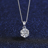 1.5ct Moissanite Pendant Necklace 925 Sterling Silver Bridal Jewelry