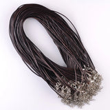 1.5mm Leather Cord Necklace Rope Chain DIY Jewelry Accessories 80pcs/Lot