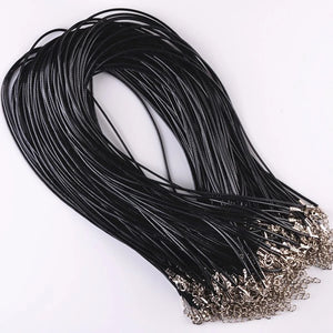 1.5mm Leather Cord Necklace Rope Chain DIY Jewelry Accessories 80pcs/Lot