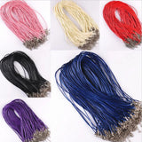 1.5mm Leather Cord Necklace Rope Chain DIY Jewelry Accessories 80pcs/Lot
